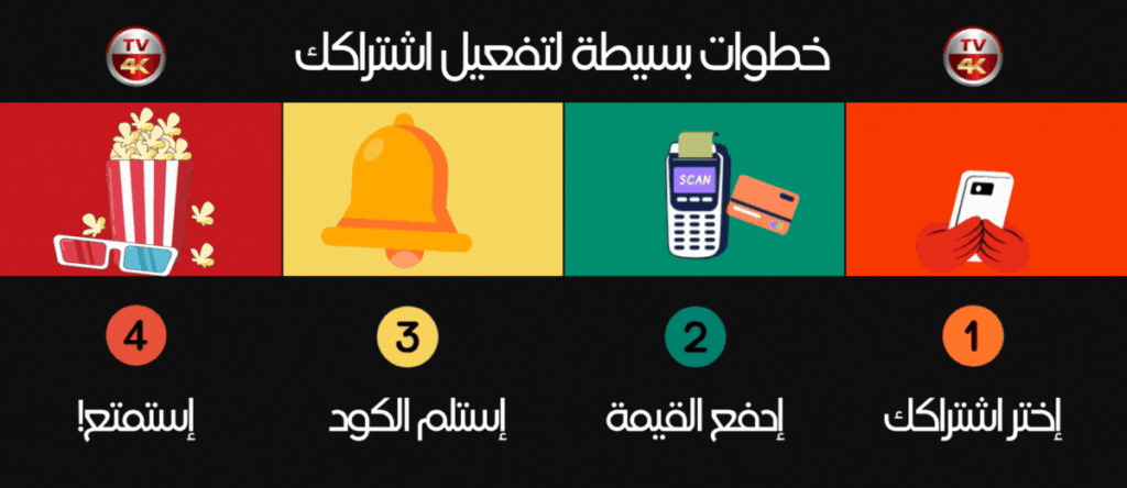الفواتير والمدفوعات 1 تفعيل اشتراك TV 4K 1